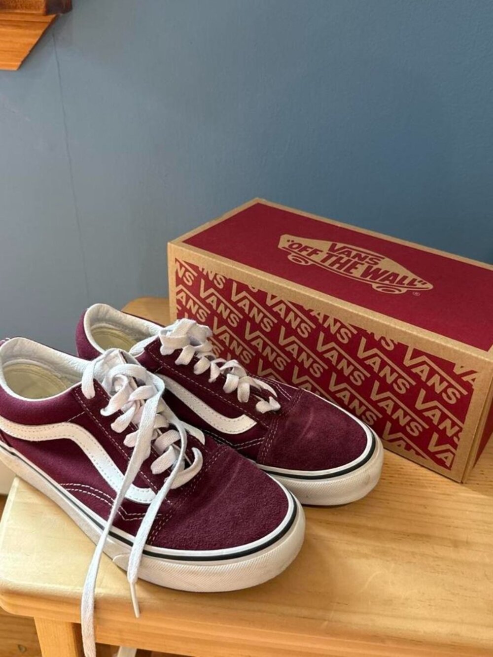 Vans Women's Burgundy and Red Trainers